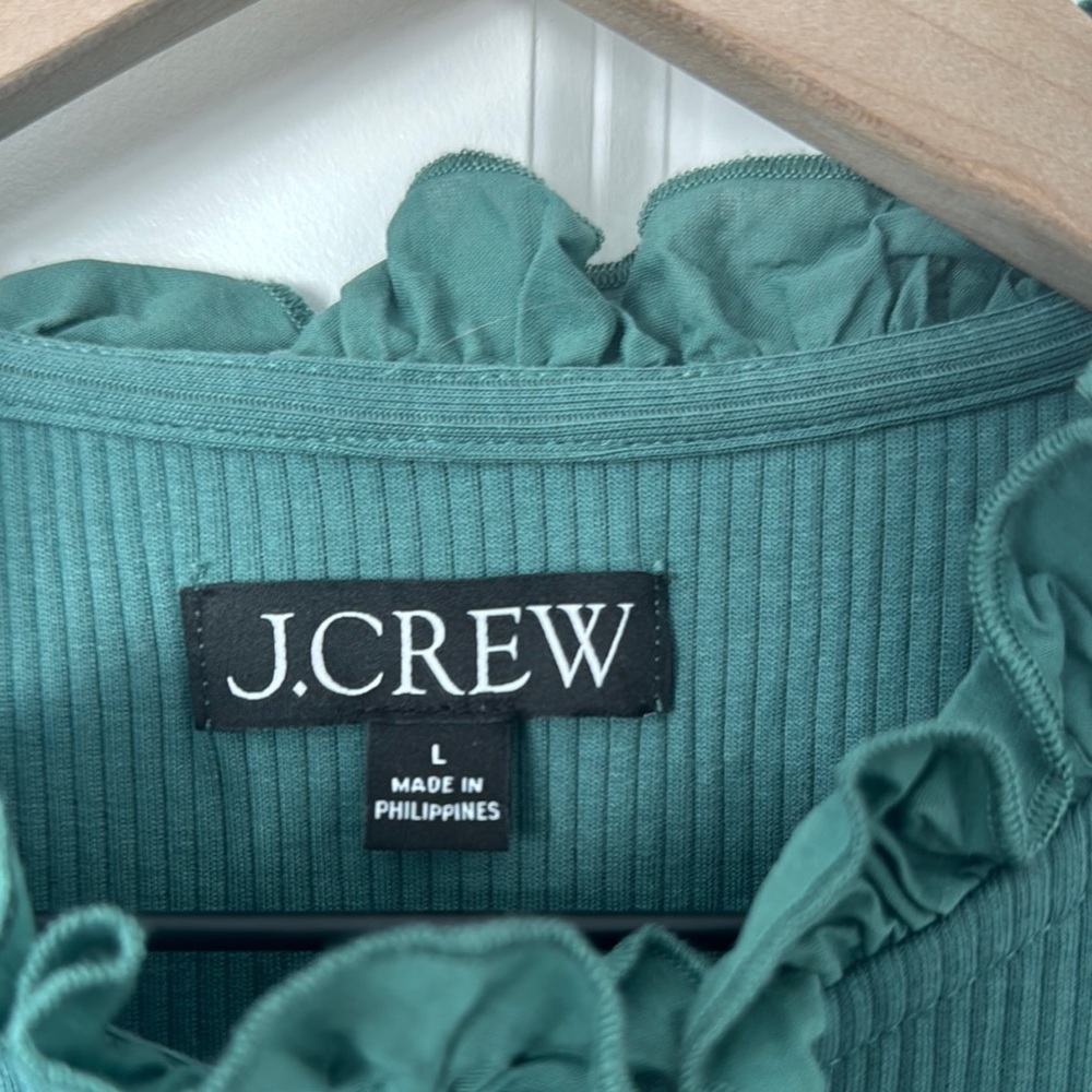 J.Crew Ruffle Henley - Picture 2 of 3